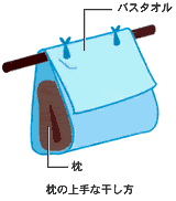 枕の上手な干し方